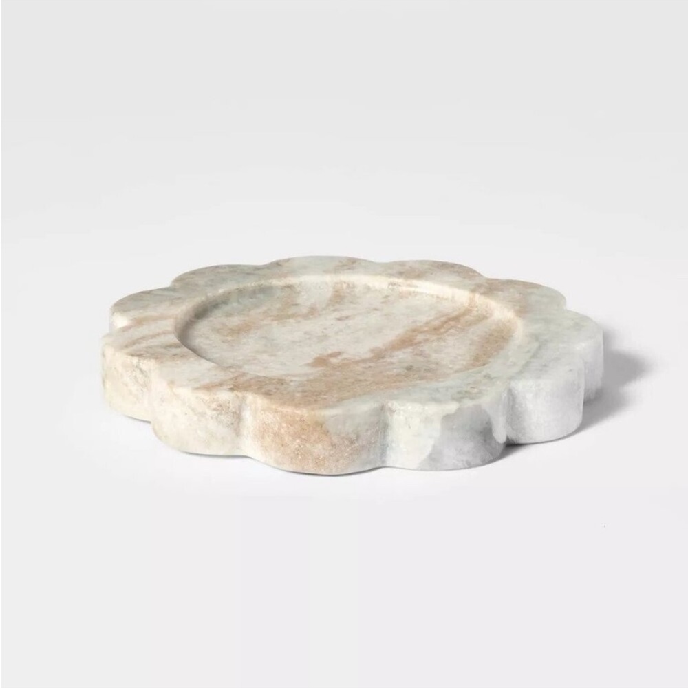 Studio McGee Marble Candle Tray Gray